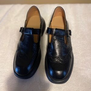 Classic Black Leather Women’s Mary Jane  Shoes